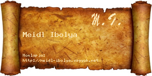 Meidl Ibolya névjegykártya